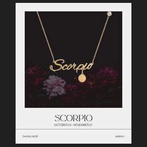 Scorpio Zodiac Gold Necklace